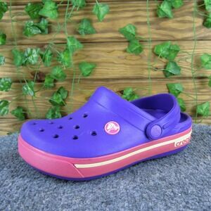 Crocs Clog ‎ Girl Y 1 Medium Flat Purple Synthetic Slip On